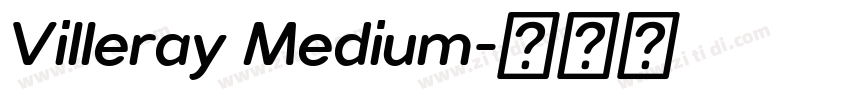 Villeray Medium字体转换
